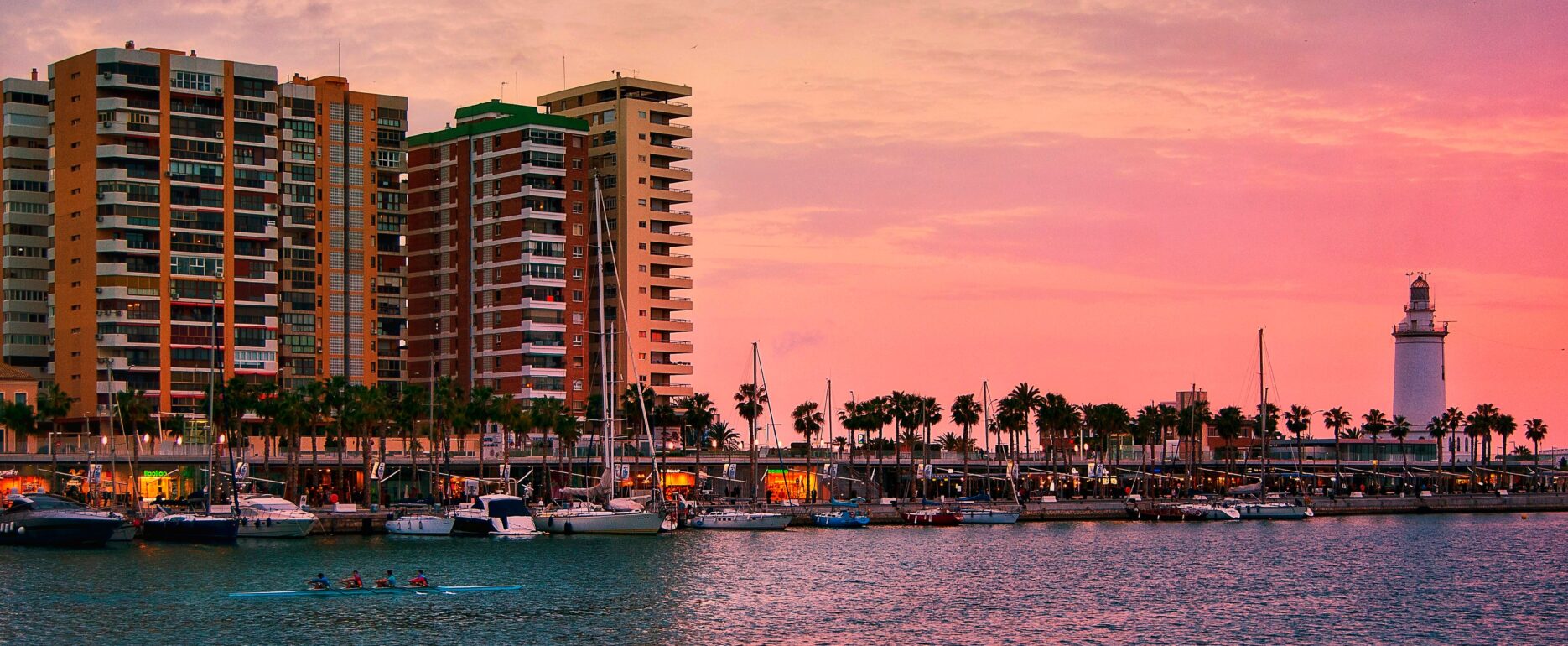 View of Málaga and the sea, a city to work in Málaga and live by the coast
